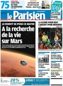 Le Parisien + Cahier Paris du Lundi 6 Aout 2012