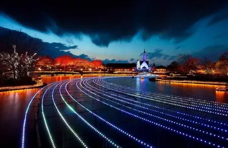 5.8 million Lights illuminate Nabana no Sato theme park in Japan