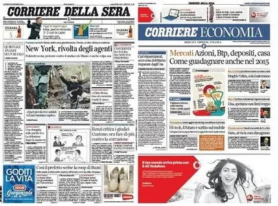 Il Corriere della Sera (22-12-14) + Corriere Economia