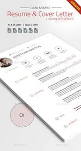 GraphicRiver Clean & Simple Resume CV