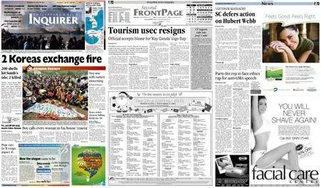 Philippine Daily Inquirer – November 24, 2010