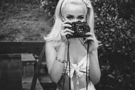Dove Cameron in her Marilyn Monroe-inspired photo shoot for Galore Magazine