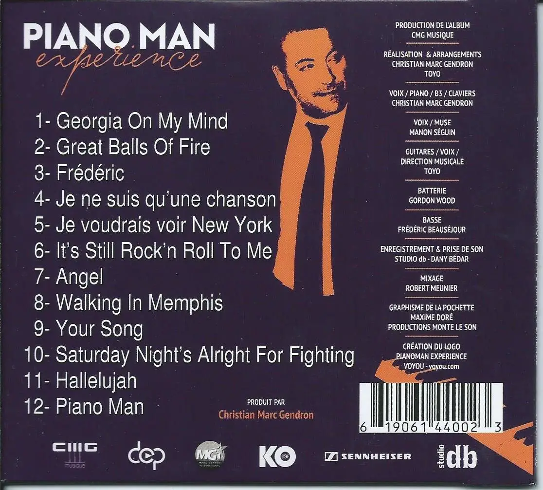 Christian Marc Gendron - Piano Man Experience (2017) {CMG Musique}