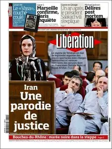 Libération, du Lundi 10 Aout 2009