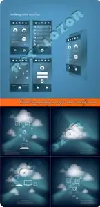 Cloud computing concept vector background