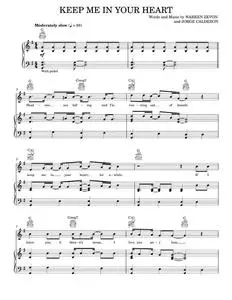 Keep me in your heart - Warren Zevon (Piano-Vocal-Guitar)