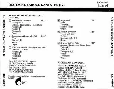 Deutsche Barock Kantaten - Ricercar Consort (IV) Vol.1 - Nicolaus Bruhns