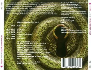 London Philharmonic Orchestra and Choir, Adrian Boult - Ferruccio Busoni: Doktor Faust (2011) (Repost)