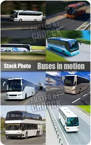 Stock Photo: Buses in motion
