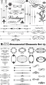 Vectors - Ornamental Elements Set 13