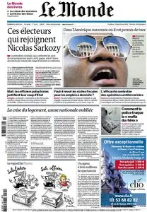 Le Monde et Supplément Livres du Vendredi 6 Avril 2012