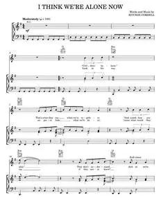 I Think We're Alone Now - Tiffany, Tommy James And The Shondells (Piano-Vocal-Guitar)