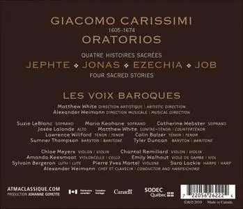Alexander Weimann, Les Voix Baroques - Giacomo Carissimi: Jonas, Jephte, Ezechia, Job (2010)