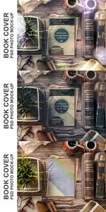 CreativeMarket - Vintage Soft Cover Book Mock-up