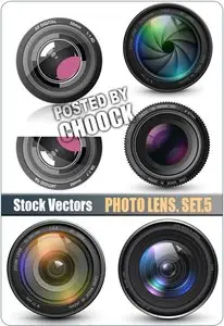 Photo lens. Set.5 - Stock Vector