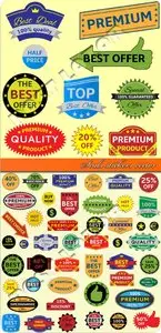 Seals stickers vector