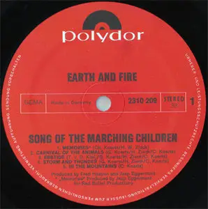 Earth And Fire – Memories / Song Of The Marching Children (Polydor 2310 209) (GER 1972) (Vinyl 24-96 & 16-44.1)