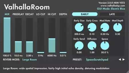 Valhalla DSP Valhalla Room v2.0.0.4 macOS