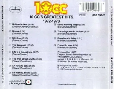 10cc - Greatest Hits 1972-1978 (1979) {1983 Mercury}