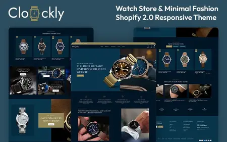 Clockly - Smart Watch Store & Minimal Fashion Shopify 2.0 Responsive Theme Shopify Theme