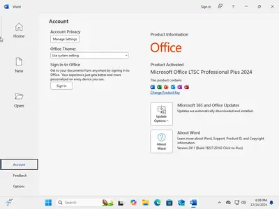 Windows 11 Pro 24H2 Build 26100.2605 (No TPM Required) With Office 2024 Pro Plus Multilingual Preactivated December 2024