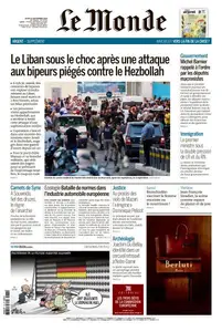 Le Monde du Jeudi 19 Septembre 2024