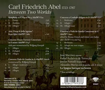 Alejandro Marías, La Spagna baroque orchestra - Carl Friedrich Abel: Between two words (2024)