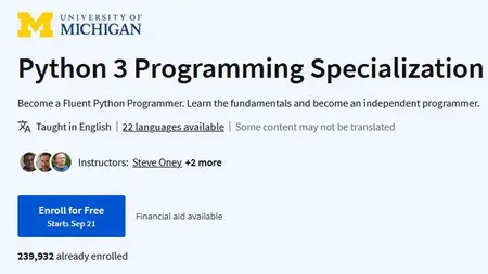 Coursera - Python 3 Programming Specialization