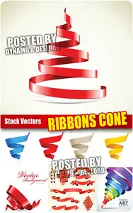 Ribbons cone - Stock Vectors