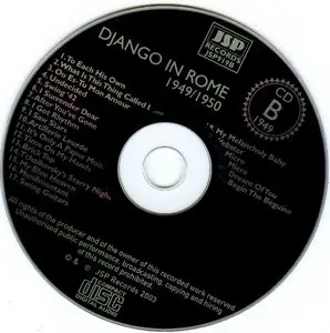 Django Reinhardt - Django In Rome 1949-1950 (2003) {4CD Box Set JSP Records JSP919}