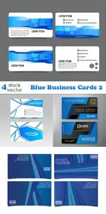 Vectors - Blue Business Cards 2