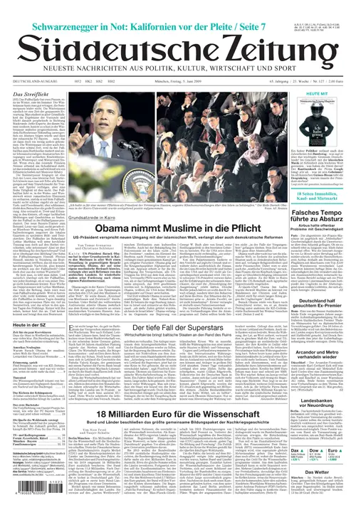 Sueddeutsche Zeitung vom 05.06.2009