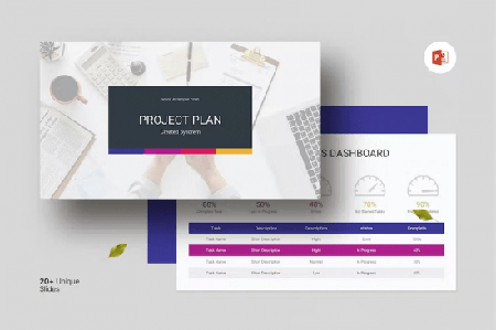 Project Plan PowerPoint Template MRRRH56