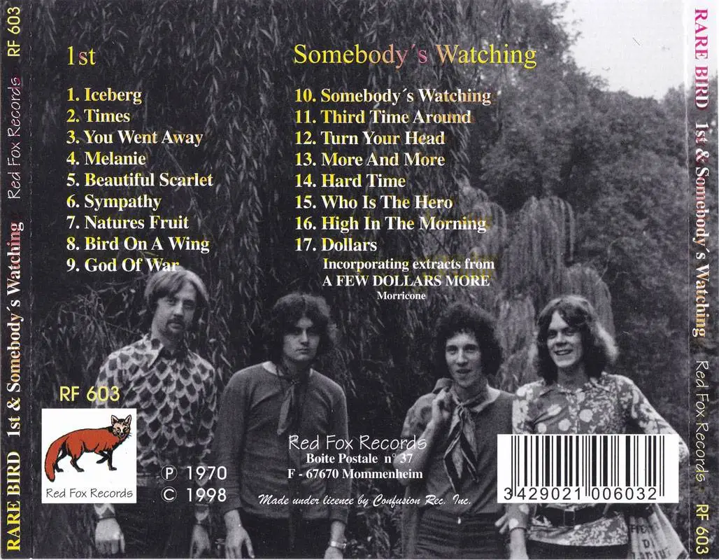 Someone s watching. Rare Bird Somebody's watching 1973. Rare Bird Британская группа. Sympathy rare Bird. Rare Bird rare Bird 1969.