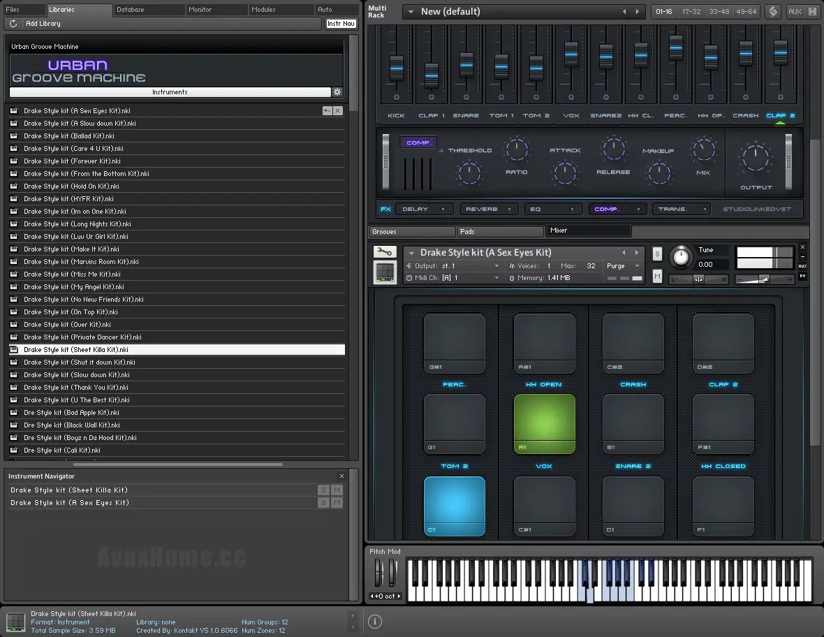 Studiolinkedvst Urban Groove Machine KONTAKT