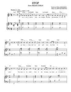 Mean Girls - Stop – Misc Soundtrack (Piano Vocal)