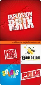 Advertise template vector set