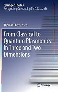From Classical to Quantum Plasmonics in Three and Two Dimensions