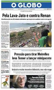 O Globo - 5 de dezembro de 2016 - Segunda