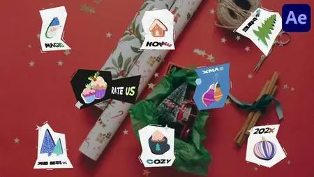 Christmas Sticker Titles for After Effects 49457809