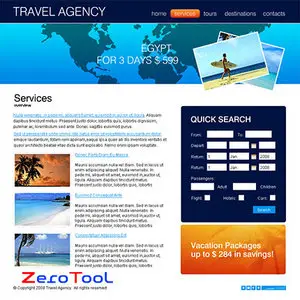 FlashMint 2166 Travel agency flash template