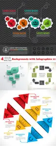 Vectors - Backgrounds with Infographics 11