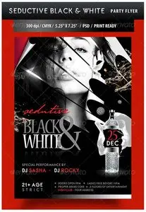 GraphicRiver Seductive Black and White Party Flyer