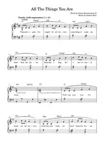 All the things you are - Jerome Kern (Piano Vocal)