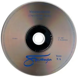 Karlheinz Stockhausen - Text-CD 9 - Momentform 1960 (2007) {2CD Set Stockhausen-Verlag}