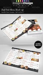 GraphicRiver - Half Fold Menu Mock-up (Repost)
