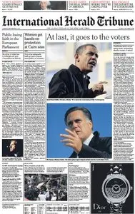 International Herald Tribune from Tuesday, 06. November 2012
