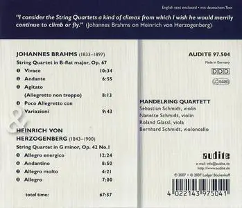 Mandelring Quartett - Brahms, Herzogenberg: String Quartets, Vol. 2 (2007)