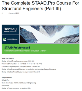STAAD.Pro CONNECT Edition V22 Update 4 with Course