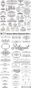 Vectors - Ornate Menu Elements Mix 7